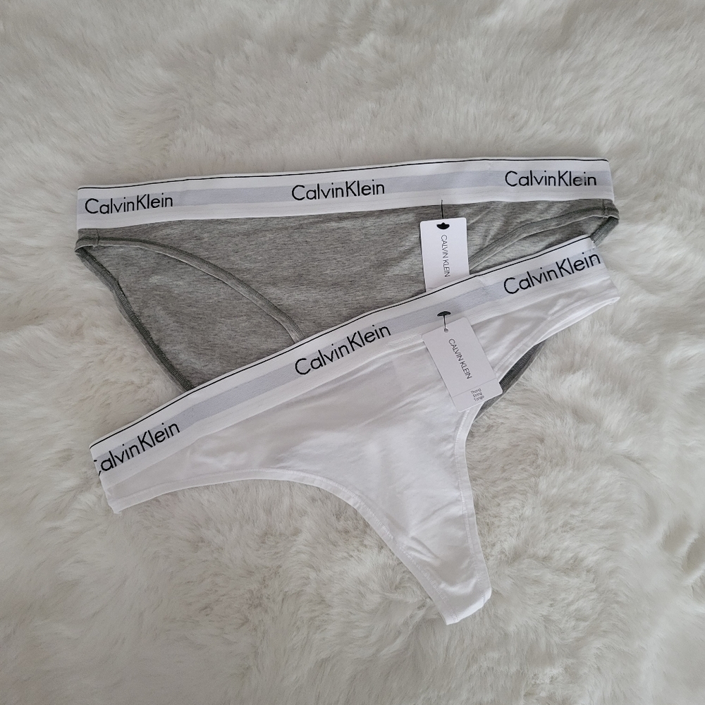 🩶CALVIN KLEIN BRAND NEW BIKINI AND THONG SET SIZE XL